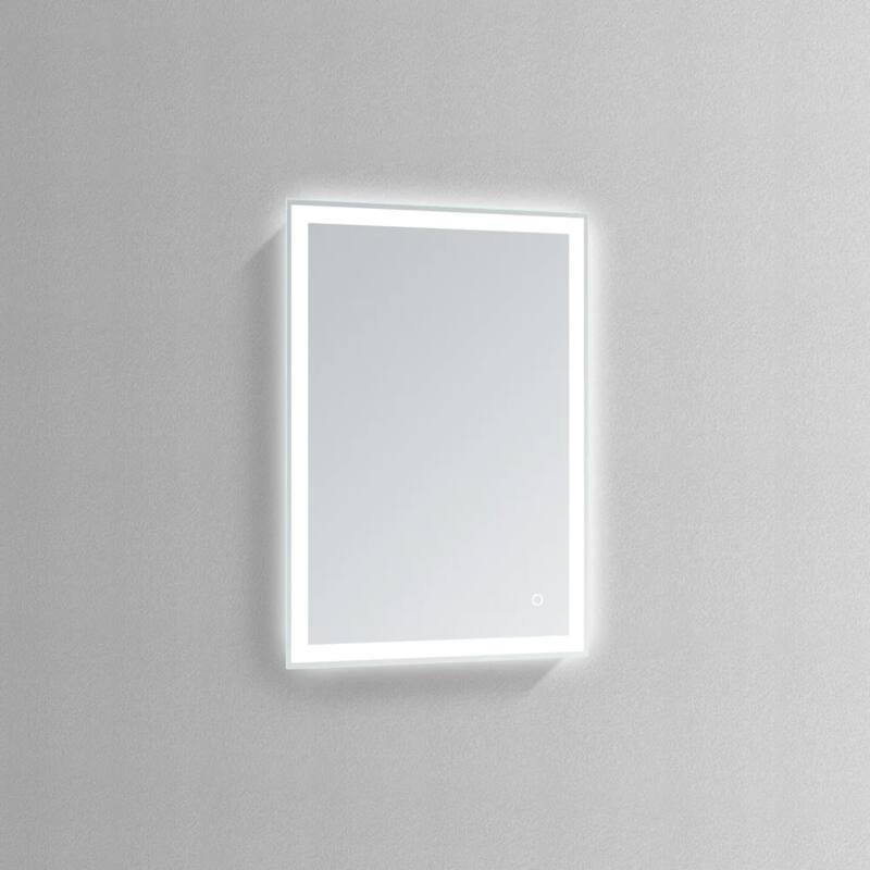 Modern Mirrors Nimbus Premium Wall Mountable Lighted Vanity Mirror with Defogger, Touch Control Adjustable Brightness - 48*28