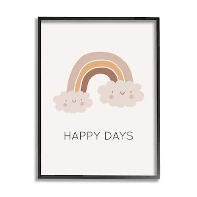 Stupell Happy Days Rainbow Framed Giclee Art Design by LSR Design Studio