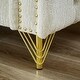 preview thumbnail 20 of 18, 82" Chenille Pull Buckle Sofa with Copper Nail Decoration Armrest