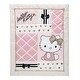 preview thumbnail 3 of 5, Lambs & Ivy Hello Kitty with Hearts Pink/Gold/White Nursery 3-Piece Baby Crib Bedding Set