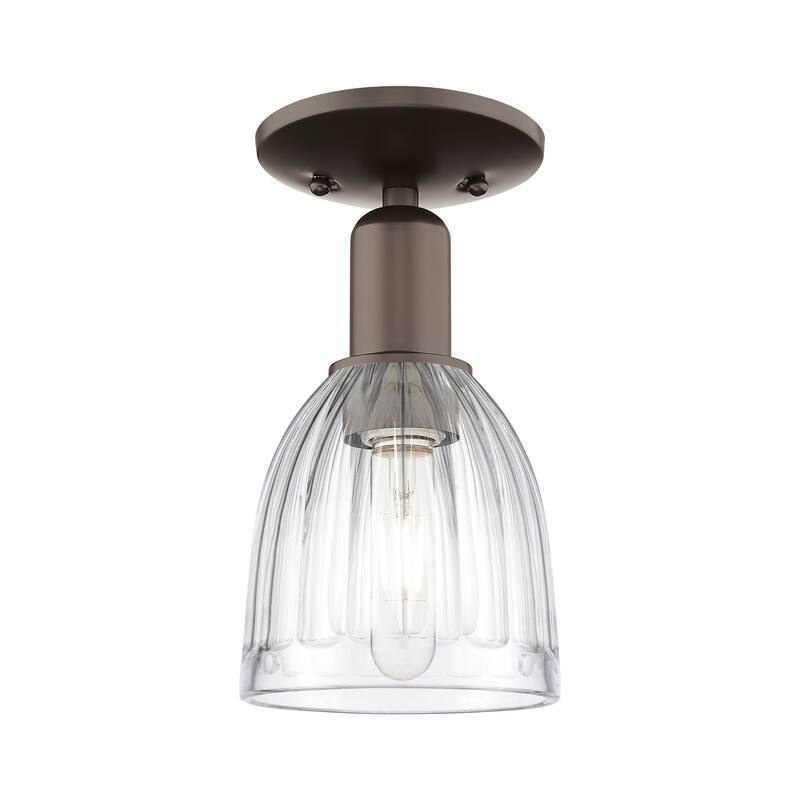 Innovations Lighting Endless Possibilities Arcadia - Brookfield - 1 Light 6" Semi-Flush Mount - Clear/Oil Rubbed Bronze