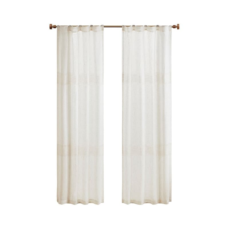 Sheer Curtain Panel Pair(2 Pcs Window Panels)