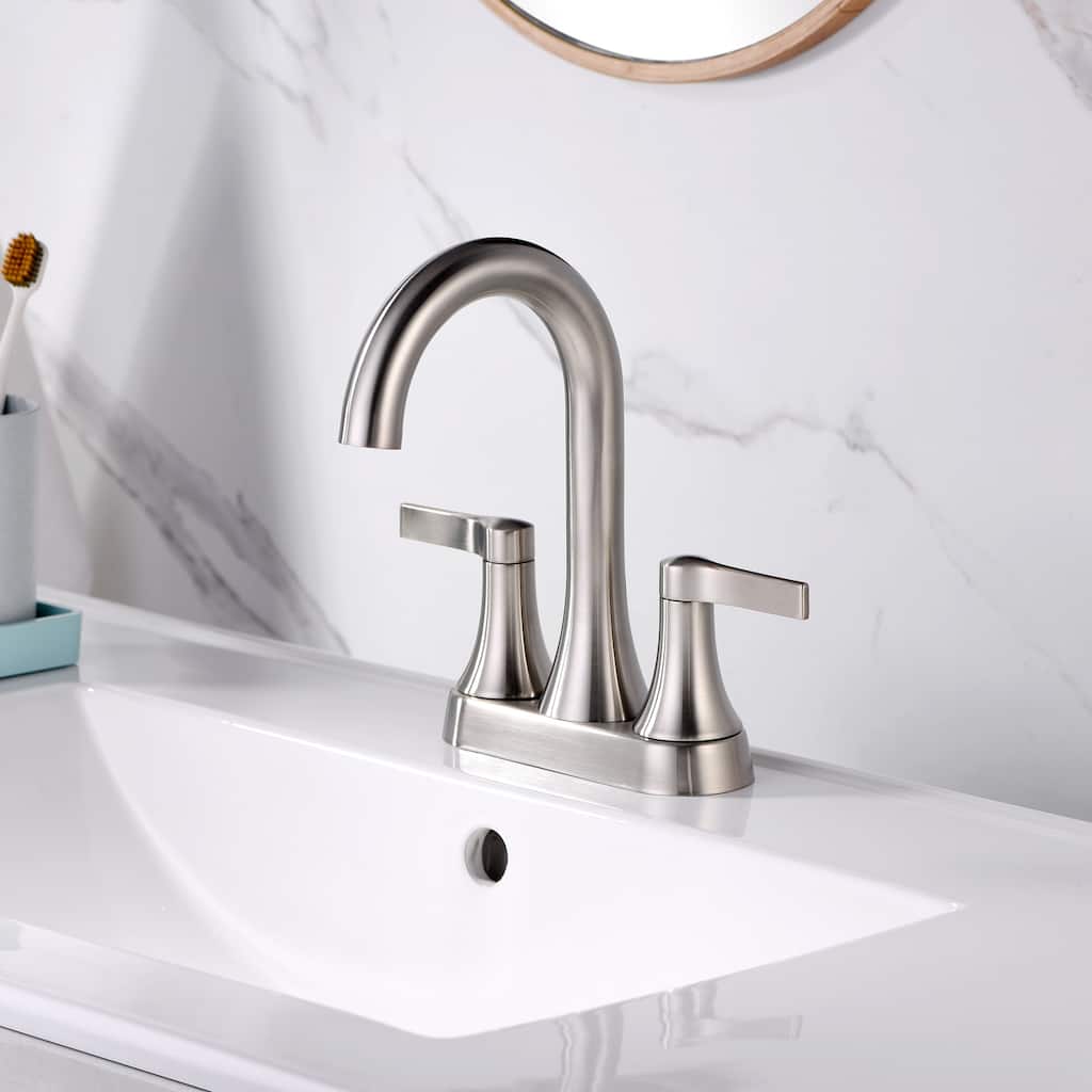 Luxier MSC11-T 4 in. Centerset 2-Handle Bathroom Faucet with Drain