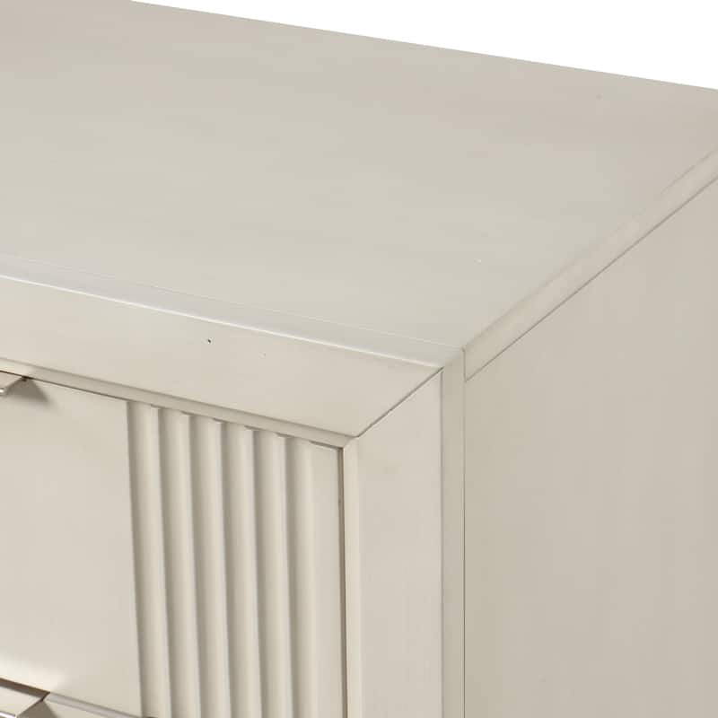 Furniture of America Evander Modern Antique White 3-Piece Solid Wood Bedroom Set