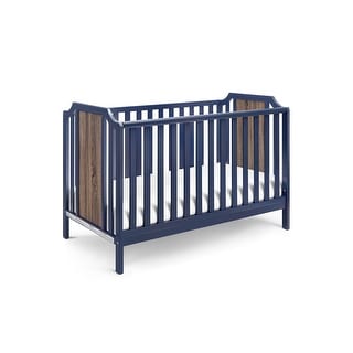 Brees Island 3-in-1 Convertible Crib Midnight Blue/Brownstone - Blue+Brown