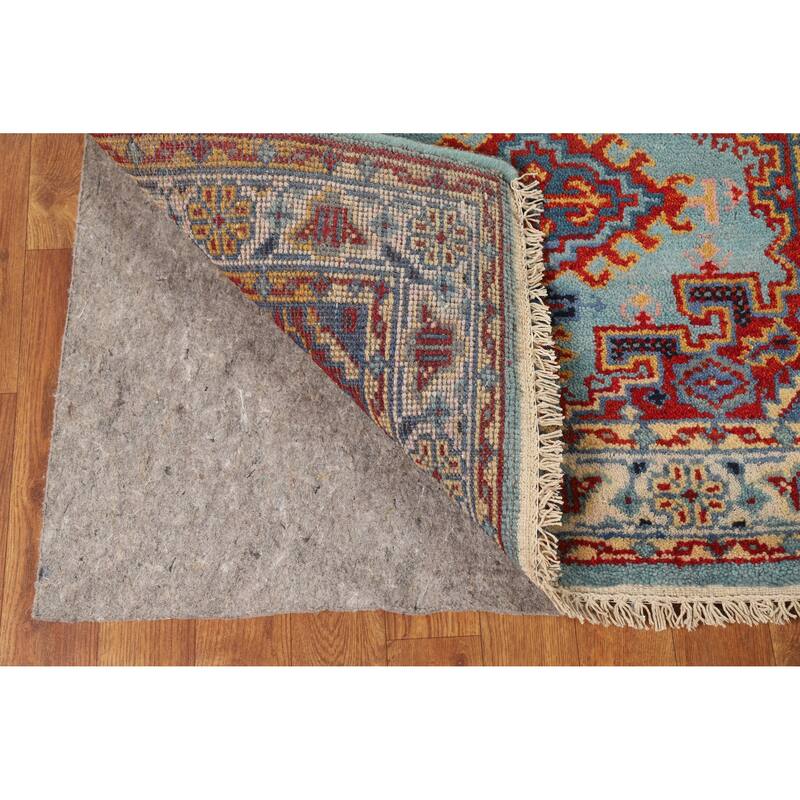 Hand Knotted Oriental 100% Wool Carpet Traditional Geometric Navy Blue & Blues Viss Area Rug - 5' 2'' X 3' 0''