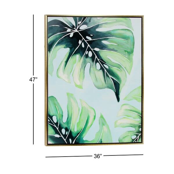 Shop Large Canvas Wall Art With Tropical Leaf Design 36 X 47