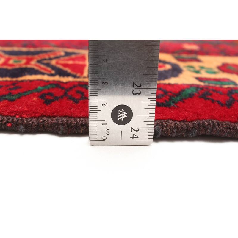 ECARPETGALLERY Hand-knotted Teimani Red Wool Rug - 3'4 x 6'1