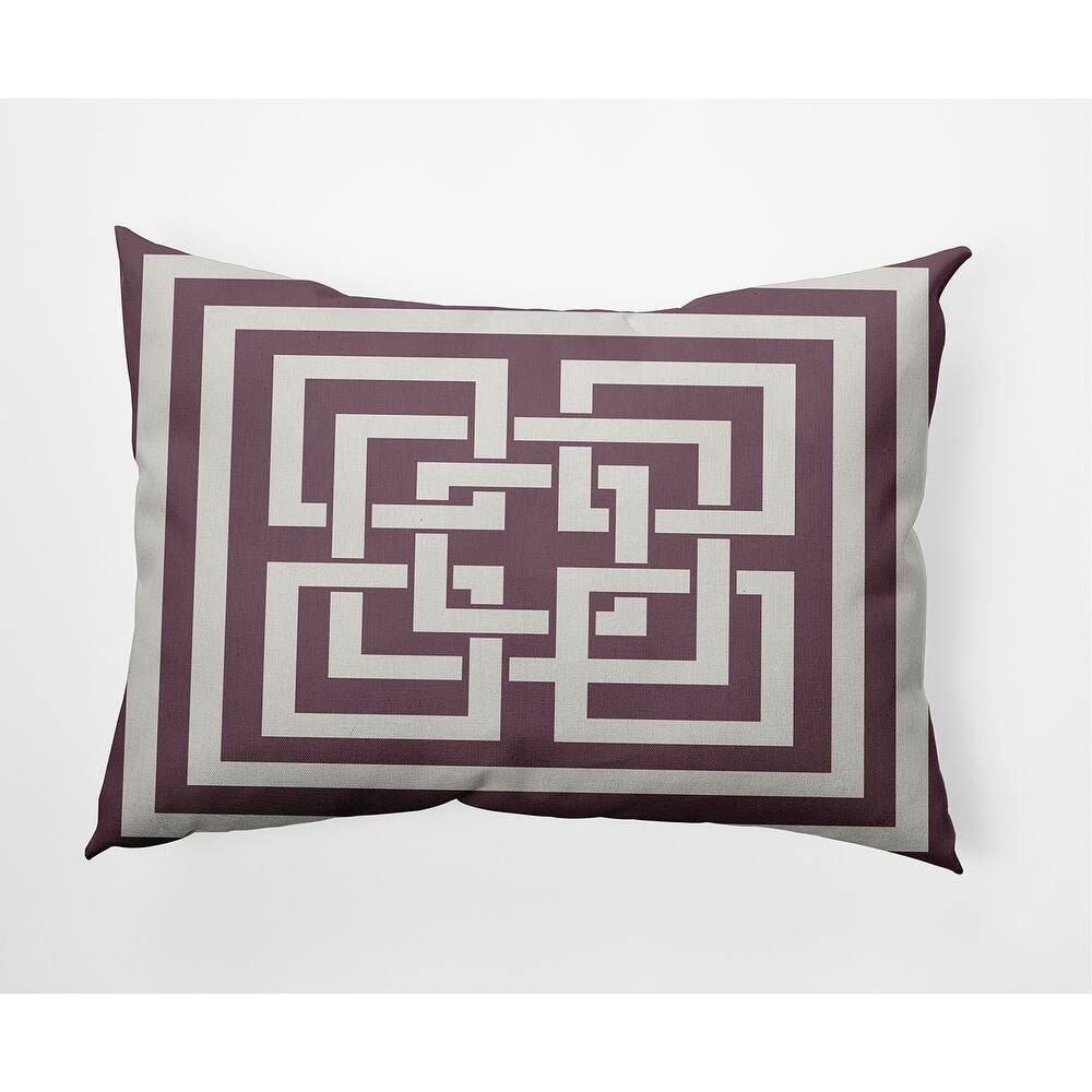 Greek New Key Nautical Indoor/Outdoor Throw Pillow