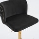 preview thumbnail 21 of 21, Swivel Barstools Adjusatble Seat Height With Gold-plating Base,Classic Velvet Upholstered Bar Stools,Set of 2