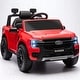 preview thumbnail 2 of 15, 12V Kids Ride-On Truck Licensed Ford Ranger with Remote Control, Music, Lights & Storage - Electric Car Red
