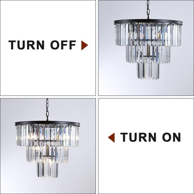 Luxury Crystal Chandelier Modern Chandeliers Lights Fixture Hanging Pendant Light Fixture for Dining Room Bedroom Living Room