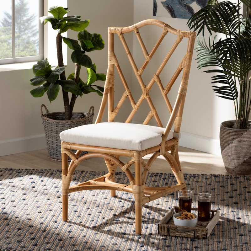Sonia Modern Natural Finished Rattan Dining Chair