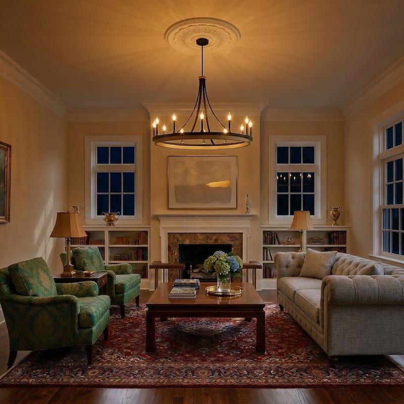 Acroma 12-light 40In Modern Farmhouse Large Empire Chandelier