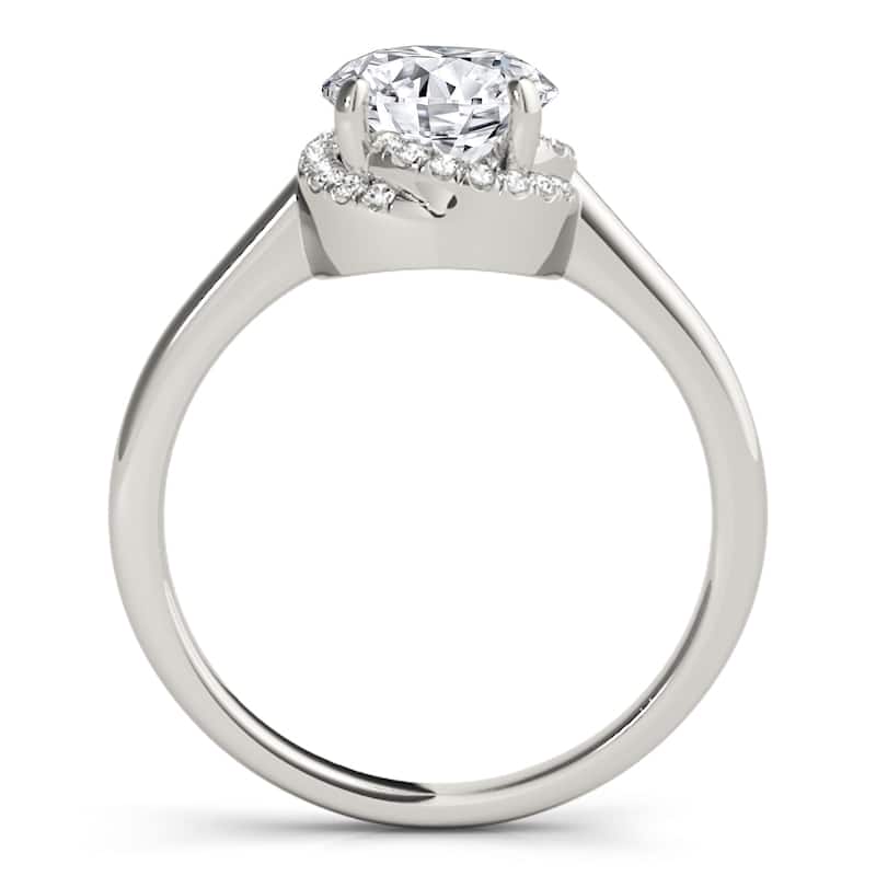Auriya 14k White Gold Lab Grown Round Diamond Halo Engagement Ring 0.50 to 5.00 ct. tw. (F-G VS)