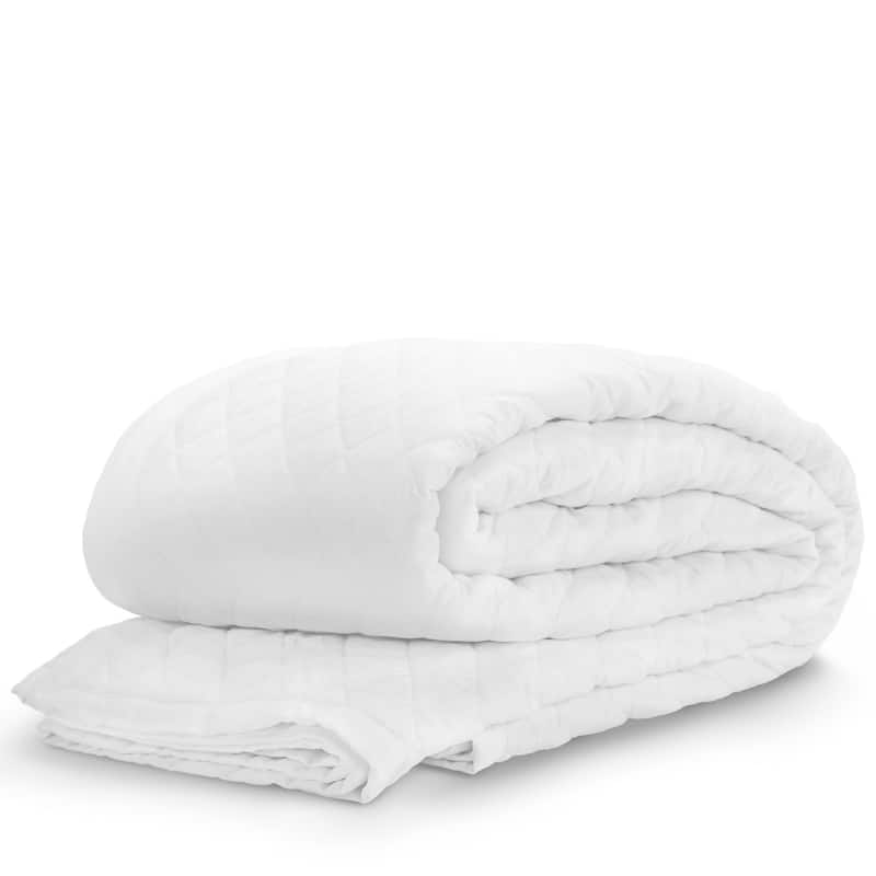 Jennifer Adams Diamond Blanket/Coverlet - White - King
