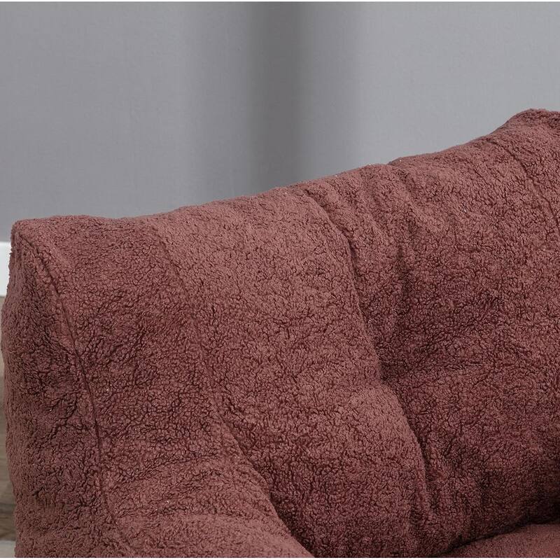 Soft Teddy Cloth Bean Bag Chair Tufted Foam Filling