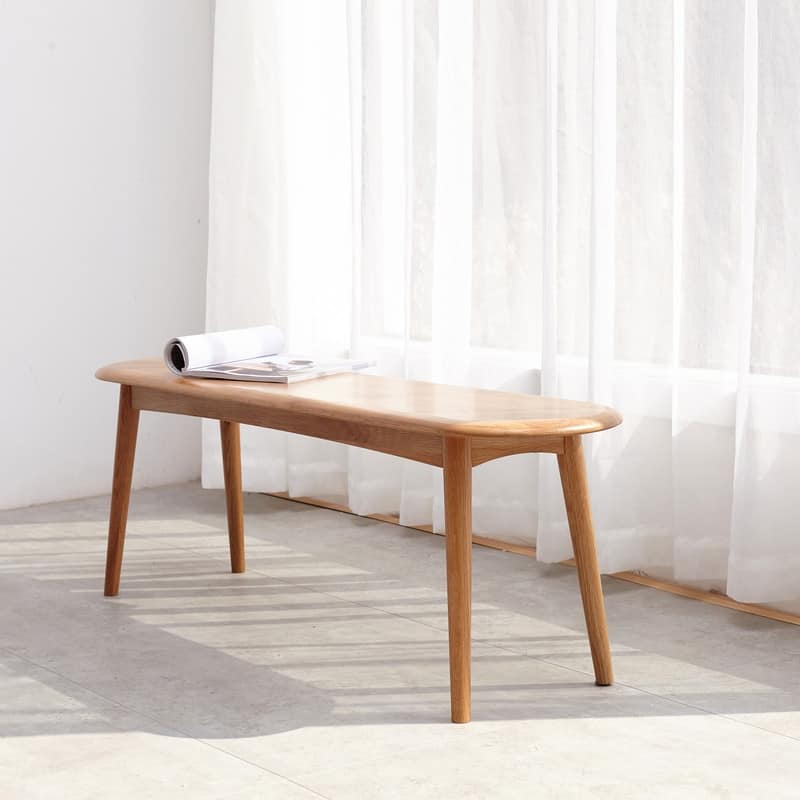 Natural Oak Wood Dining Bench Table Bench