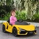 preview thumbnail 8 of 8, Yellow Lamborghini Revuelto Kids 12V Electric Ride-On Car with Spring Suspension, Auxiliary Wheels, and Remote Control