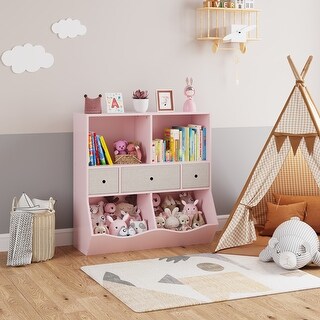 3 Tier Kids Toy Storage Organizer with 3 Movable Drawers