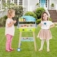 preview thumbnail 6 of 4, Kid's Pretend Barbecue Grill Play Toy BBQ Grill Set w/ Smooth Wheels