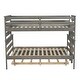 preview thumbnail 12 of 10, Twin over Full Wood Bunk Bed with Twin Size Trundle, Grey