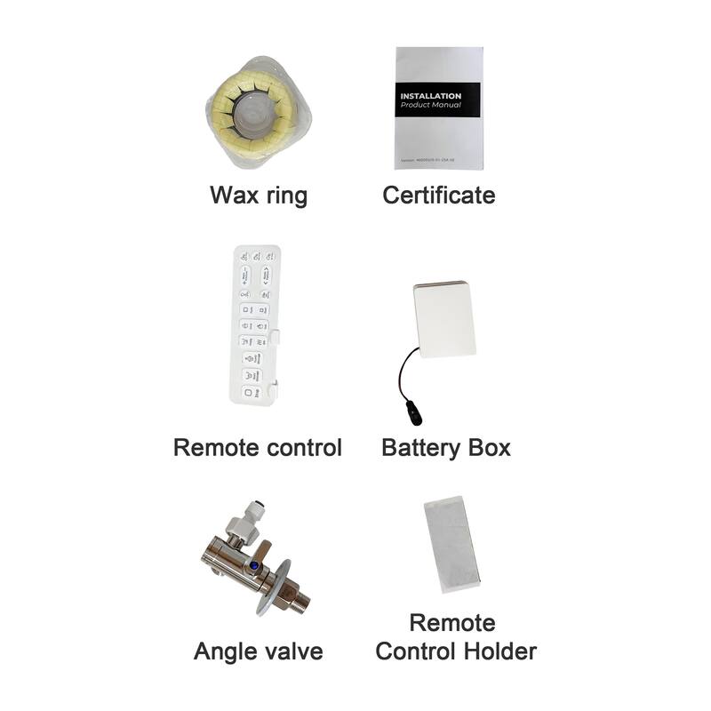 Smart Toilet with Auto Open Lid, Heated Seat & Bidet, One Piece Intelligent Toilet with Remote Control