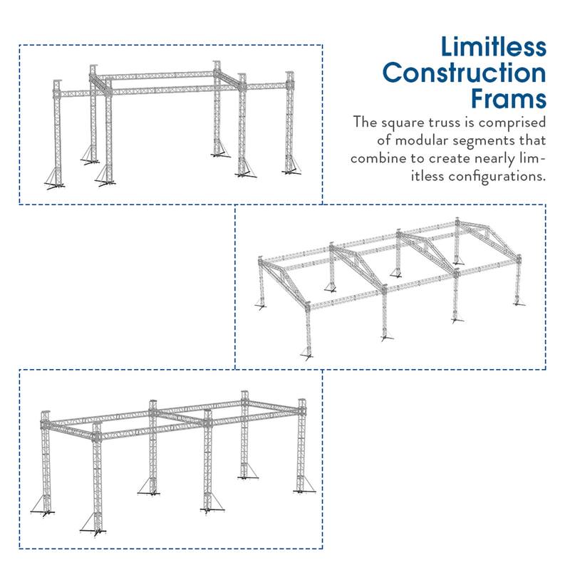 3 Square Iron Light DJ Truss Segment Kit Ceremony Stage Backdrop Stand