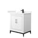 Option White, Black Trim, Carrara Cultured Marble Top