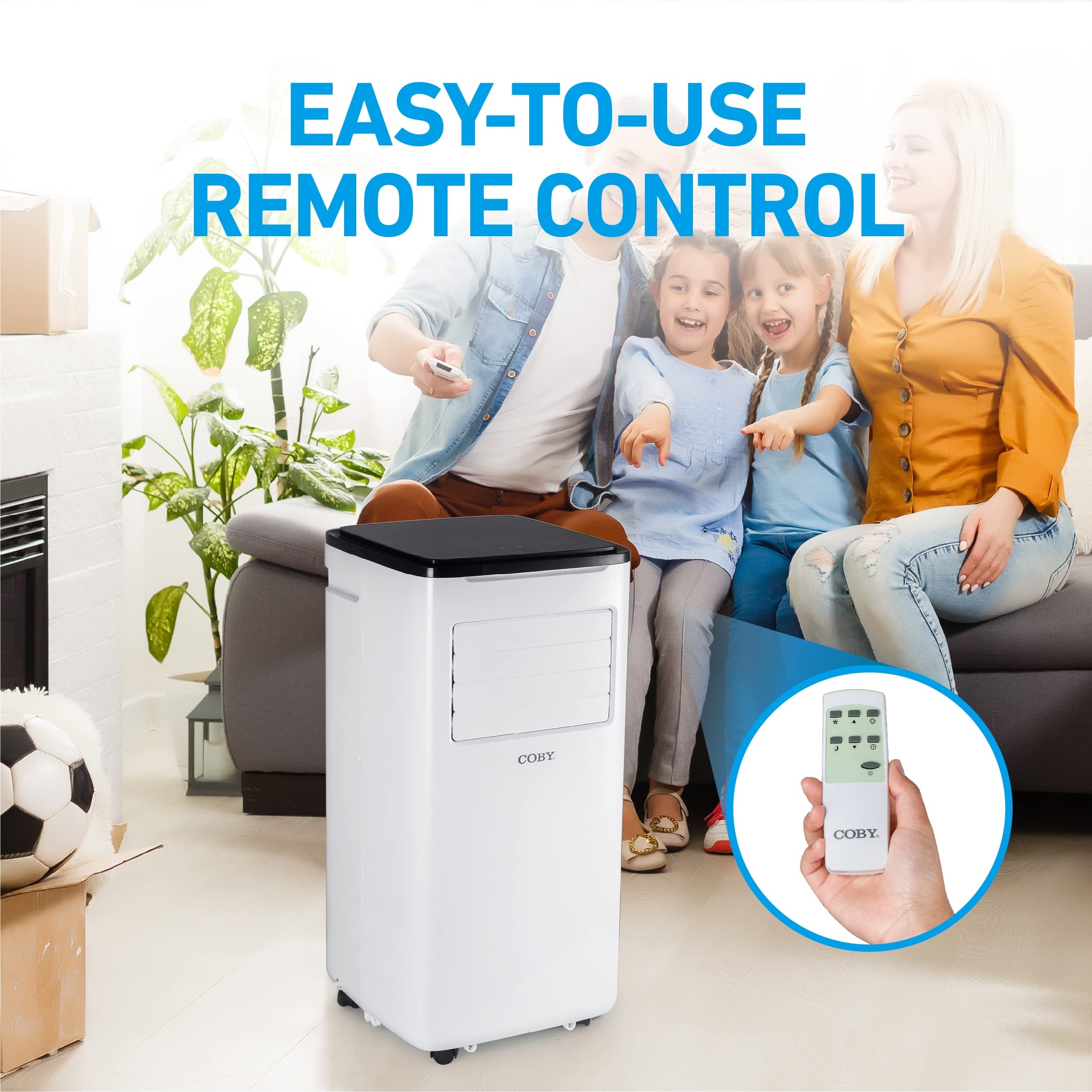 COBY Portable Air Conditioner 3-in-1 AC Unit, Dehumidifier & Fan, Air Conditioner 10,000 BTU  with Remote Control - N/A