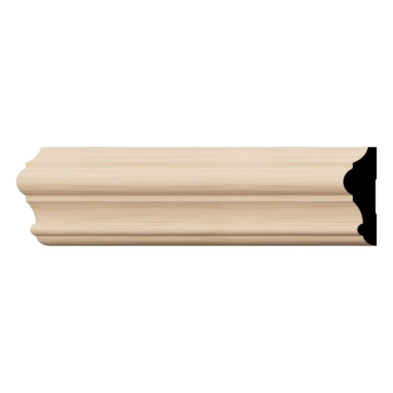 WM397 1-in D x 3-1/2-in W x 96-in L Americraft Solid Hardwood Stain Grade Chair Rail Moulding - Alder