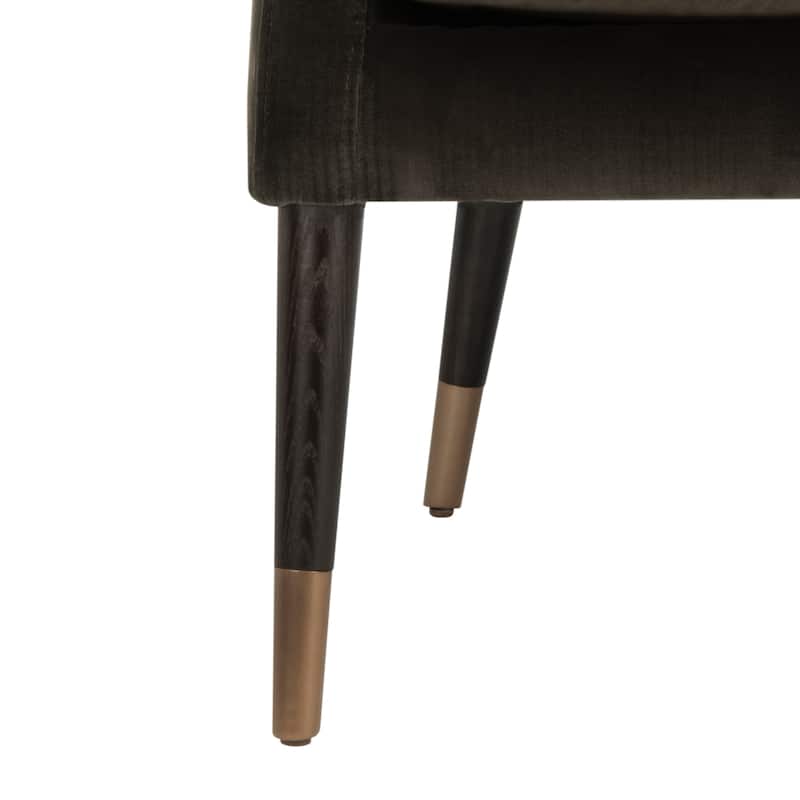 SAFAVIEH Couture Anjanette Velvet Arm Chair - 28" W x 29.9" D x 35.4" H - 28Wx30Dx35H
