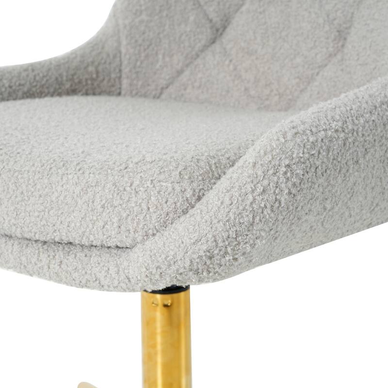 Modern teddy velvet fabric golden leg living room furniture dining chair, gold-plated five-claw chair legs, soft and com