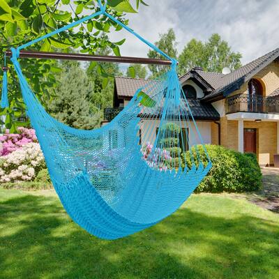Caribbean Large Hammock Chair Swing Seat Hanging Chair with Tassels
