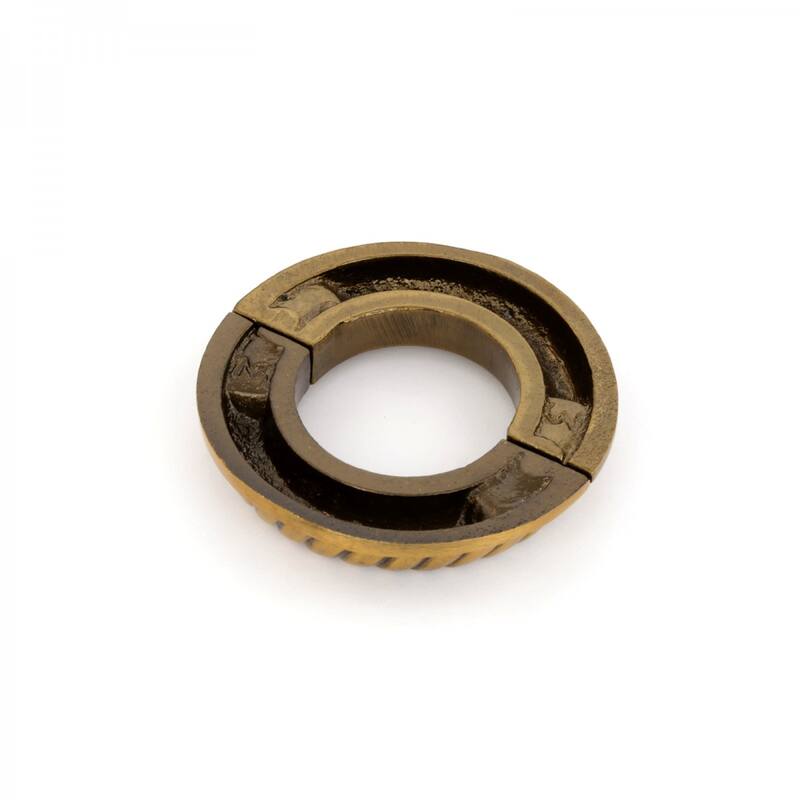 Aluminum Radiator Flange Gold Finish 1.25" (IPS) Le Cruller Style Pipe Flanges 1.75" ID - 3.13" OD Renovators Supply - Gold - Brass