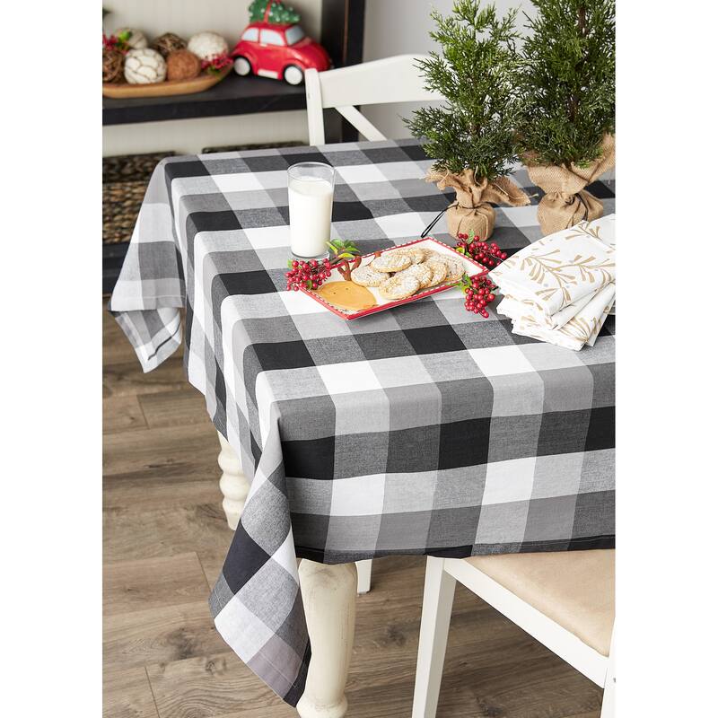 DII Tri Color Check Tablecloth