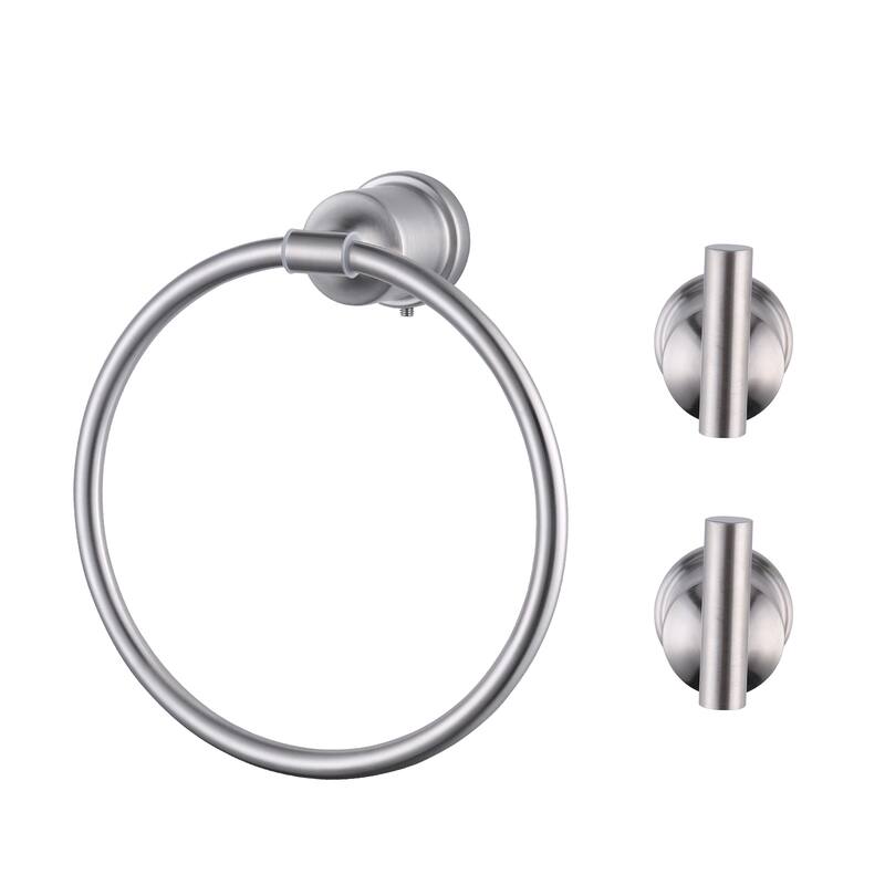 3-Piece Bath Hardware Set with Mounting Hardware - Brushed Nickel
