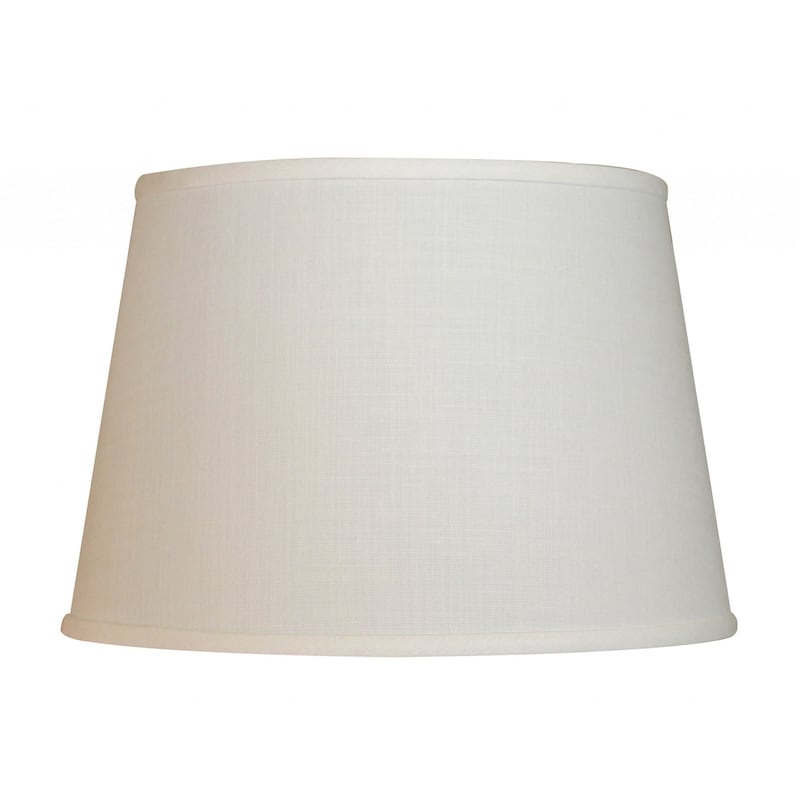 HomeRoots White Linen Empire Lamp Shade - 14" L x 14" W x 9.5" H