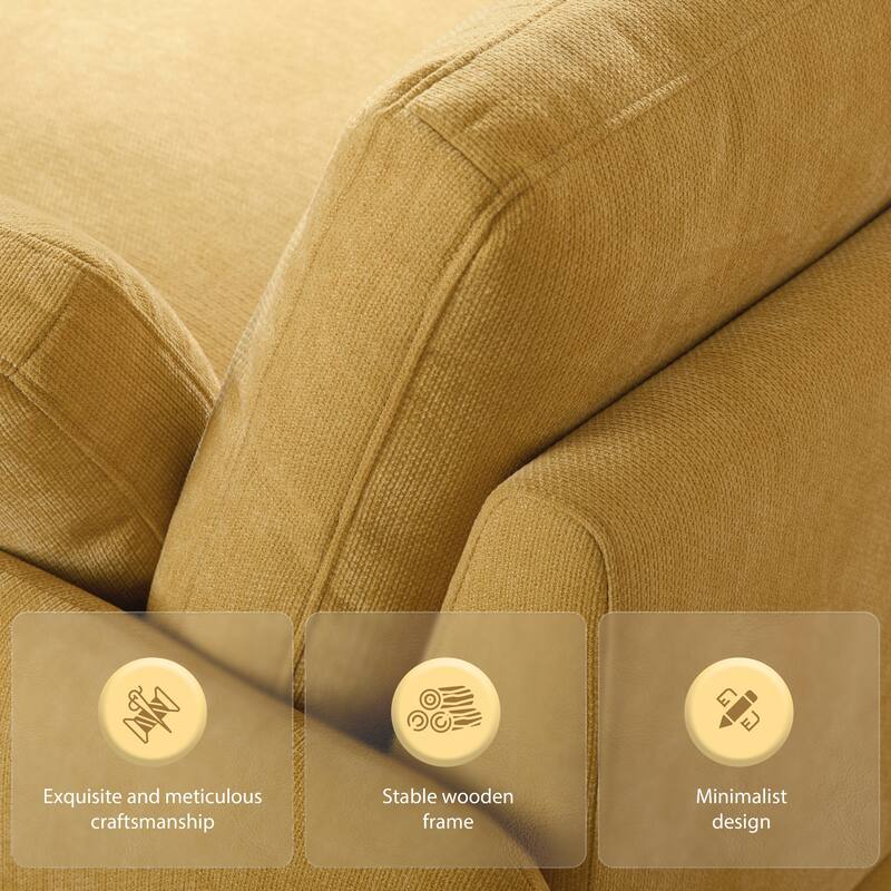 Oversized Chenille Single Sofa Chair