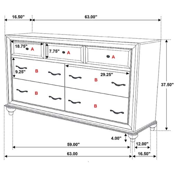dimension image slide 17 of 26, Barzini Upholstered Bedroom Set White with Wingback Headboard