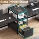 preview thumbnail 29 of 50, Two Person Double Computer Desk LED Gaming Desk 2 Storage Shelves