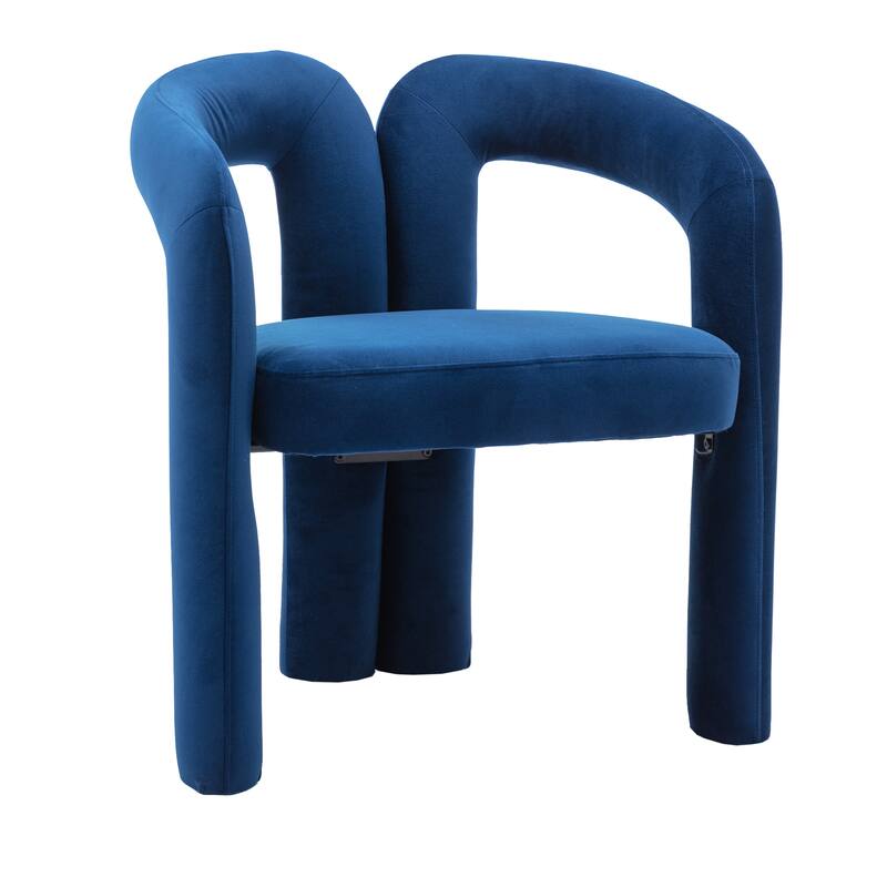 Set of 2 Contemporary Velvet Fabric Upholstered Accent Armchair