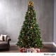 preview thumbnail 10 of 16, 9-ft Spruce Pre-Lit or Unlit Artificial Christmas Tree with Glitter Branches, Red Berries & Pinecones by Christopher Knight Home