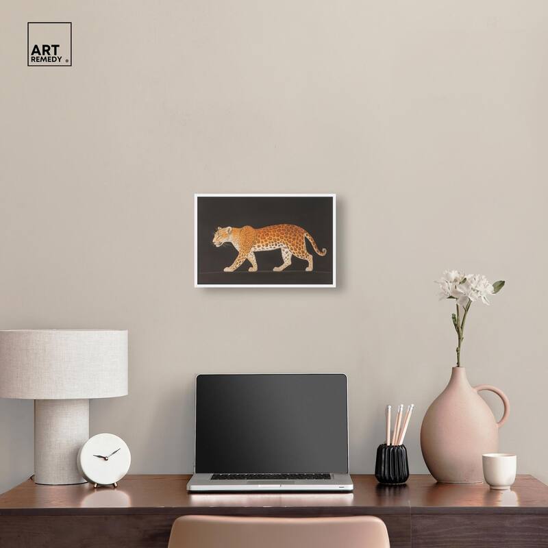 Golden Leopard Canvas by Art Remedy