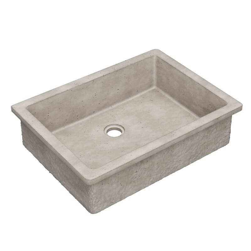 Anacapa 21" NativeStone Concrete Undermount Rectangular Bathroom Sink - Ash