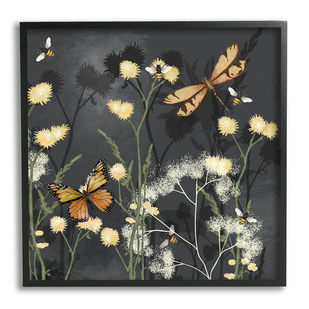 Stupell Herbs & Insects on Framed Giclee Art Design by Jade Reynolds
