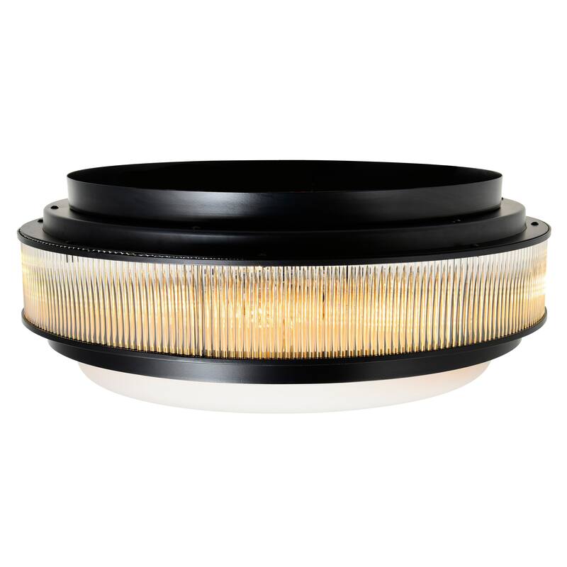 Valdivia 4 Light 18in Black Flush Mount