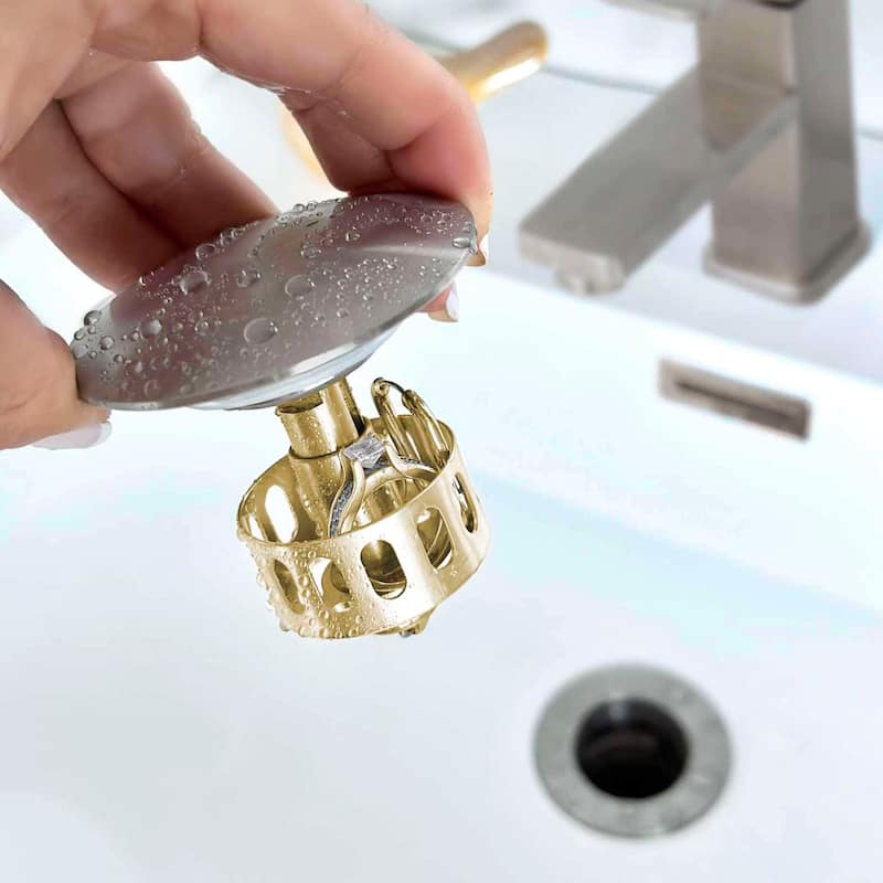 STYLISH Pop-Up Bathroom Sink Drain with Overflow D-701