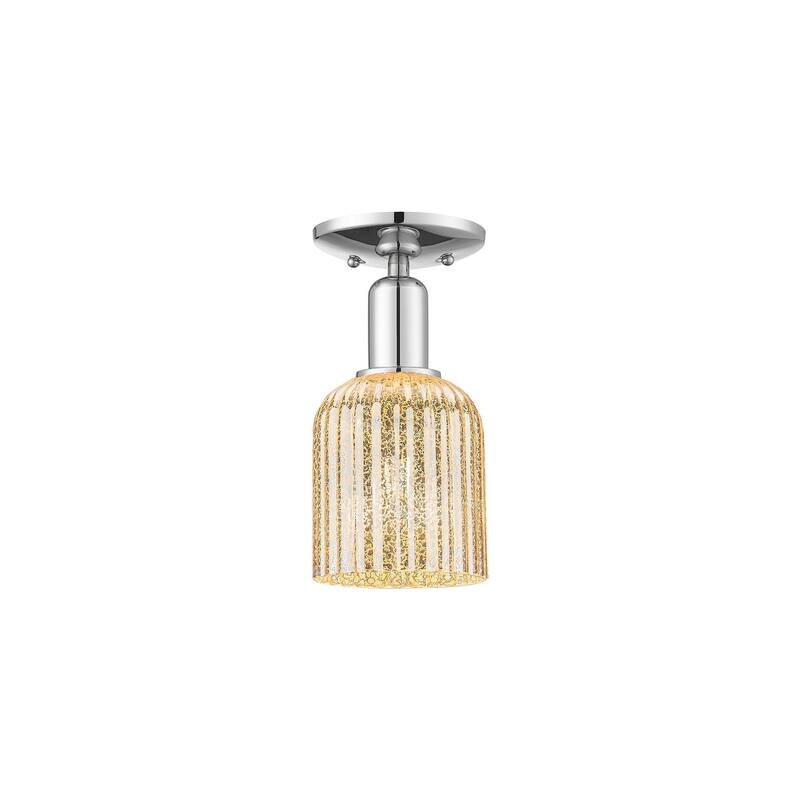 Innovations Lighting 716-1C-11-5 Bridal Veil Semi-Flush Bridal Veil 5" - Polished Chrome / Mercury