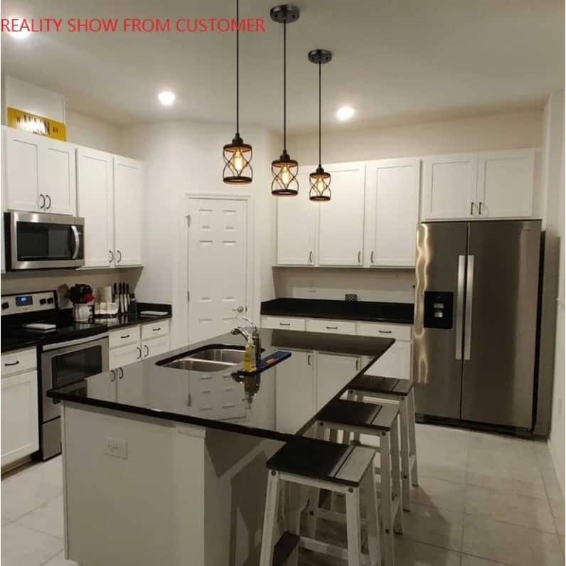 Modern Farmhouse 1-Light Mini Pendant Light Metal Kitchen Island Lights